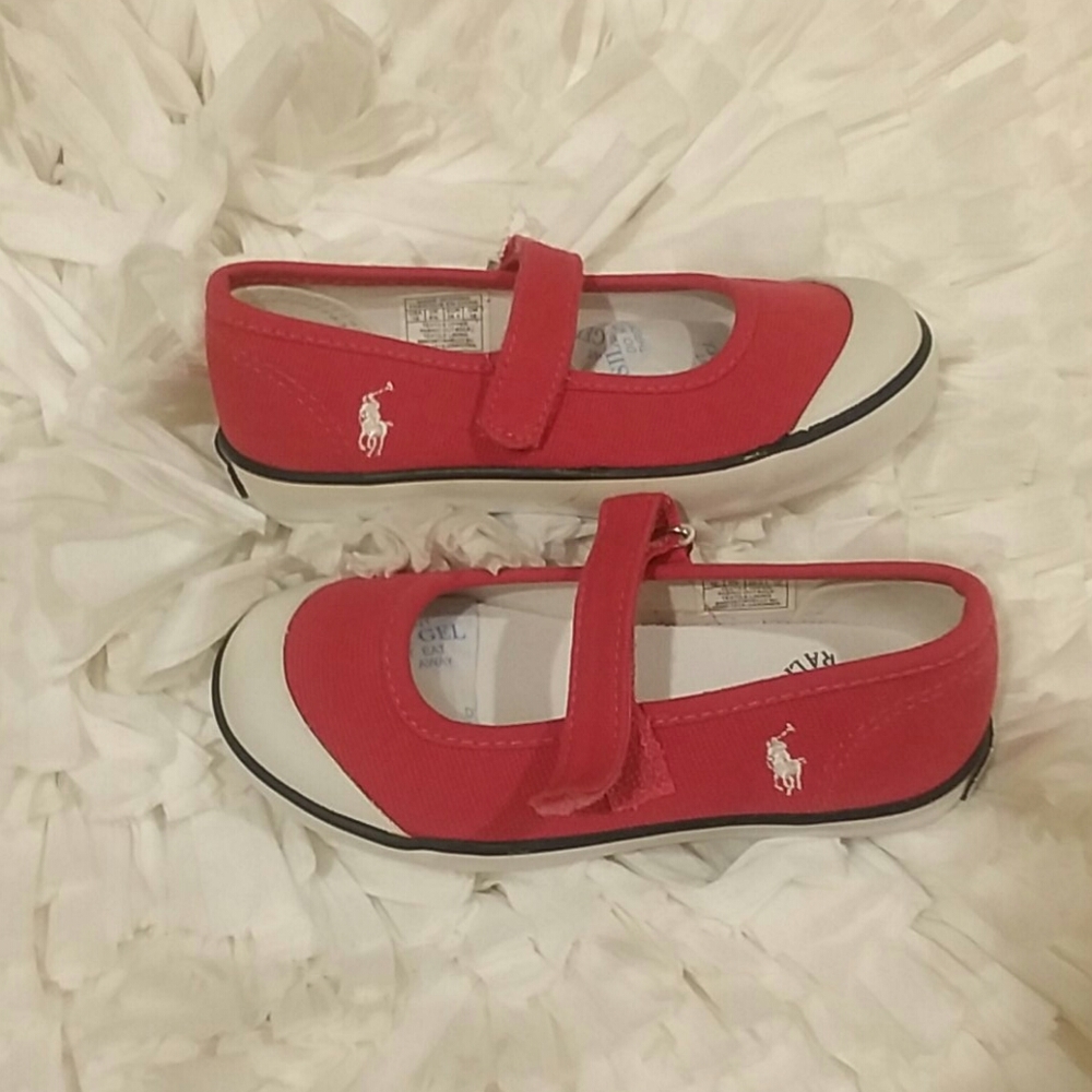 ๐HP๐ Polo Ralph Lauren Pink Mary Janes Sneakers 9 ๐HP๐ - Picture 4 of 15